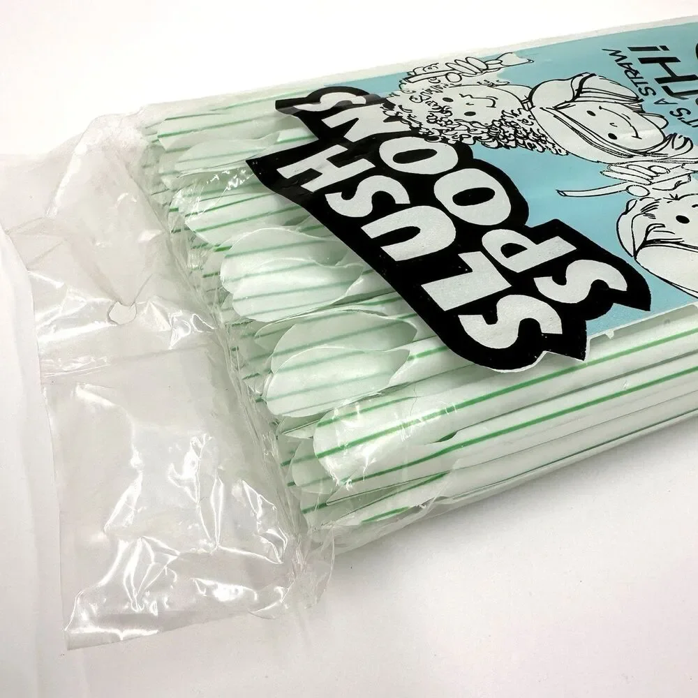 Slush Spoons It’s A Spoon It’s A Straw It’s Both 1984 Vintage 50 ct. Retro NOS